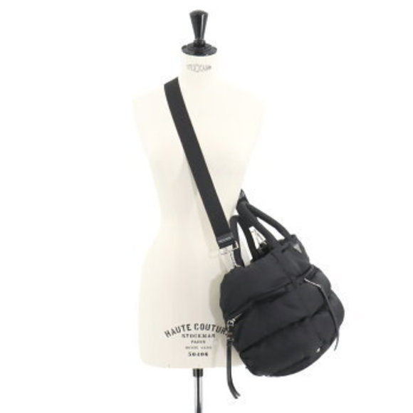 Prada Bomber Shoulder Bag nylon leather Nero Black - Picture 8 of 8